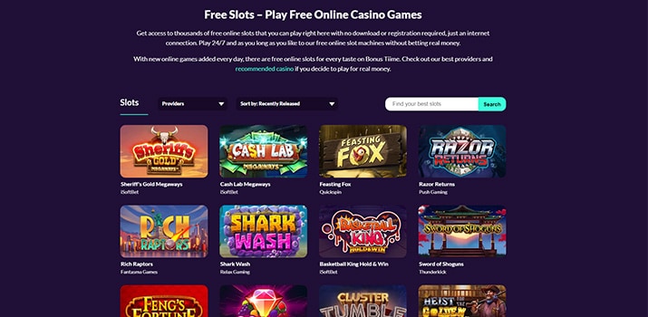 Play Free Slots Online No Download No Registration Casino Tips